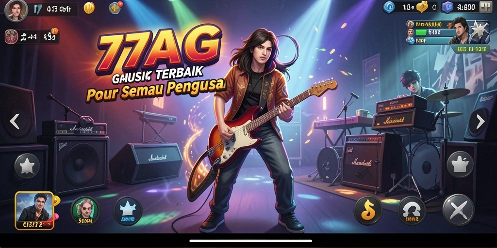 Gameplay seru dari 77AG yang menampilkan tantangan musik menarik.