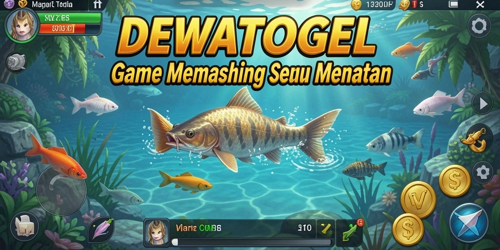 Gameplay seru DEWATOGEL dalam pengalaman memancing yang realistis.