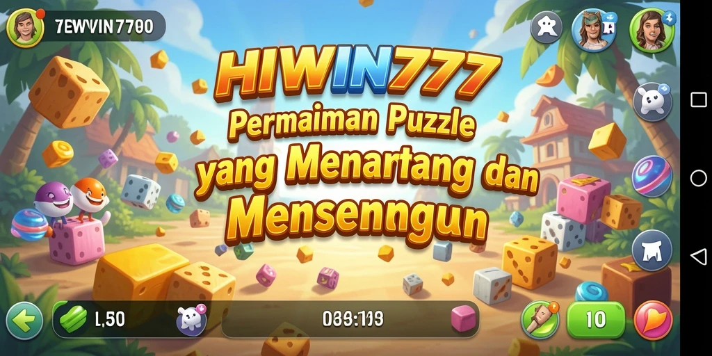 Tangkapan layar HIWIN777 menampilkan gameplay Puzzle yang seru dan menantang.