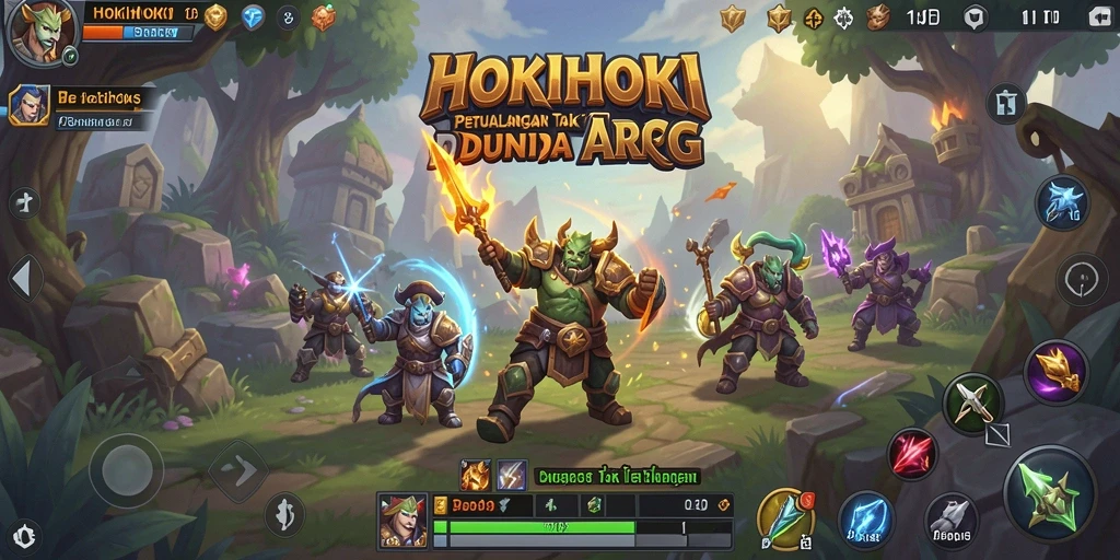 Gameplay HOKIHOKI menunjukkan pertarungan epik dan eksplorasi dunia yang luas.