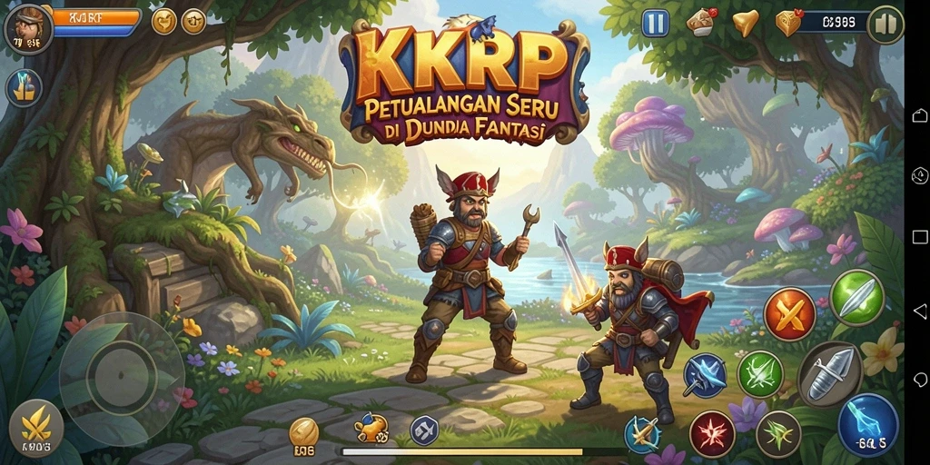 Tampilan screenshot KKRP yang memperlihatkan aksi seru dalam petualangan.