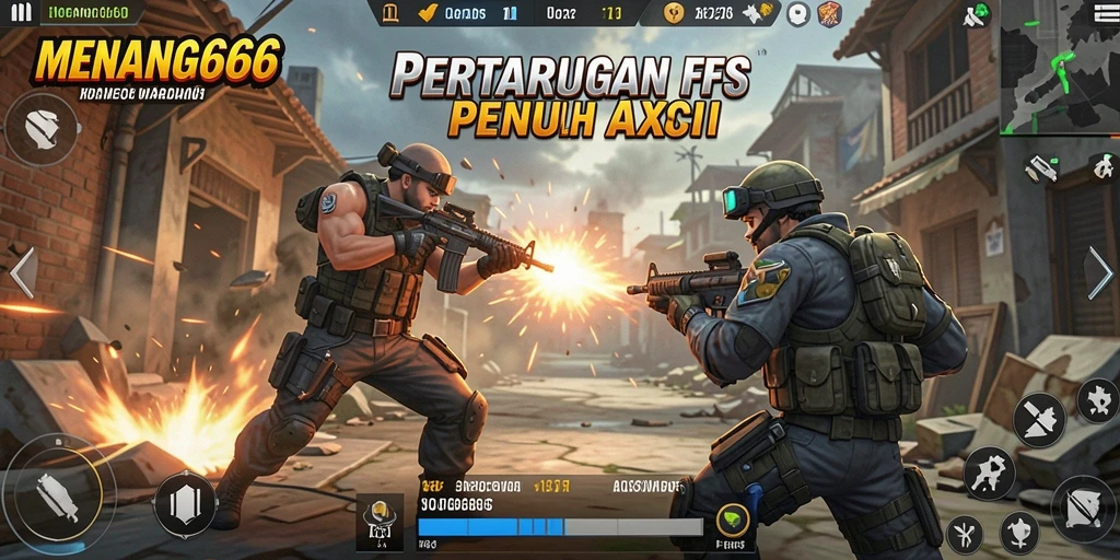 Screenshot gameplay MENANG666 dengan aksi pertempuran yang mendebarkan.