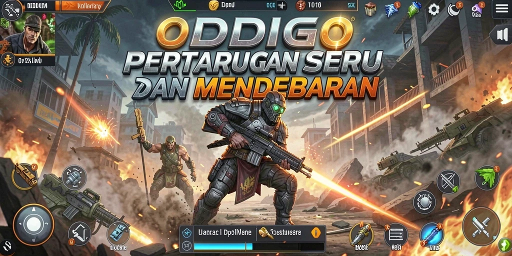 Screenshot gameplay ODDIGO dengan aksi pertarungan yang seru.
