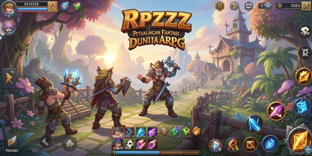Gameplay RPZZZ yang penuh aksi dan petualangan seru.